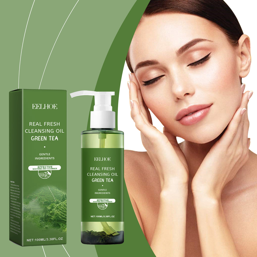 Huile Démaquillante au Thé Vert – Nettoyage Doux, Éclat Naturel & Hydratation Intense