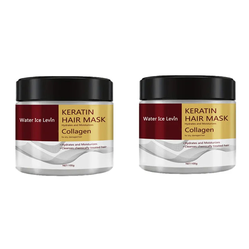 Masque Capillaire à la Kératine et au Collagène – Hydratant, Réparateur et Anti-Frisottis pour Cheveux Abîmés