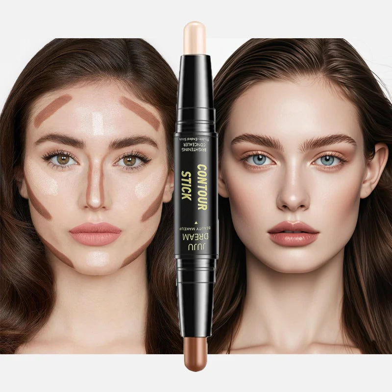 Contour Sculpt Luxe™ – Stick Double Embout pour un Teint Sculpté, Éclatant et Sans Défaut