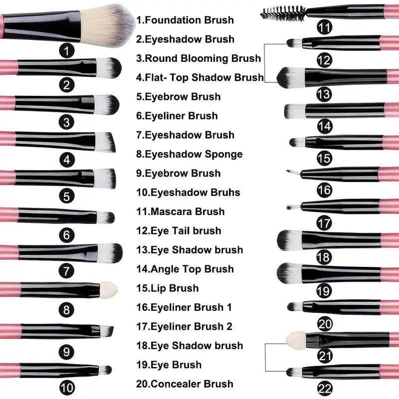 ✨ Coffret Premium de Pinceaux de Maquillage – Kit Professionnel Complet avec Éponges Blender pour un Maquillage Parfait