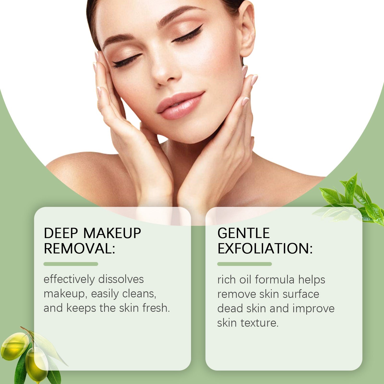 Huile Démaquillante au Thé Vert – Nettoyage Doux, Éclat Naturel & Hydratation Intense