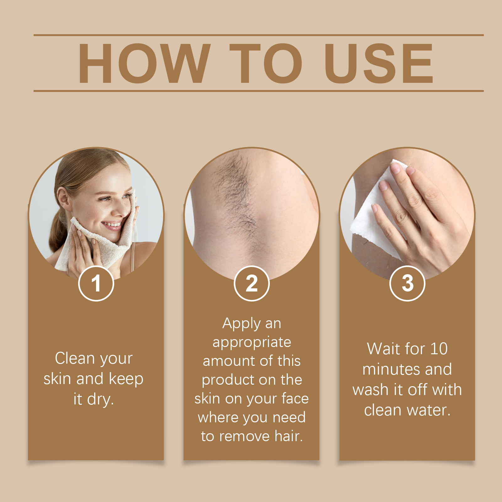 Crème Dépilatoire Visage Prestige™ – Formule Douce à l’Huile de Coco