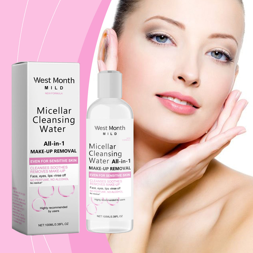 Eau Démaquillante Micellaire Luxe – Élimine le Maquillage, Purifie et Apaise la Peau