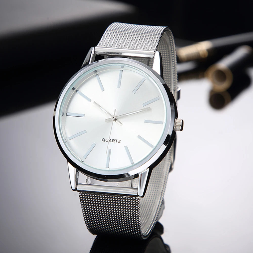 Montre Femme Chic en Acier Inoxydable – Élégance Minimaliste au Quotidien