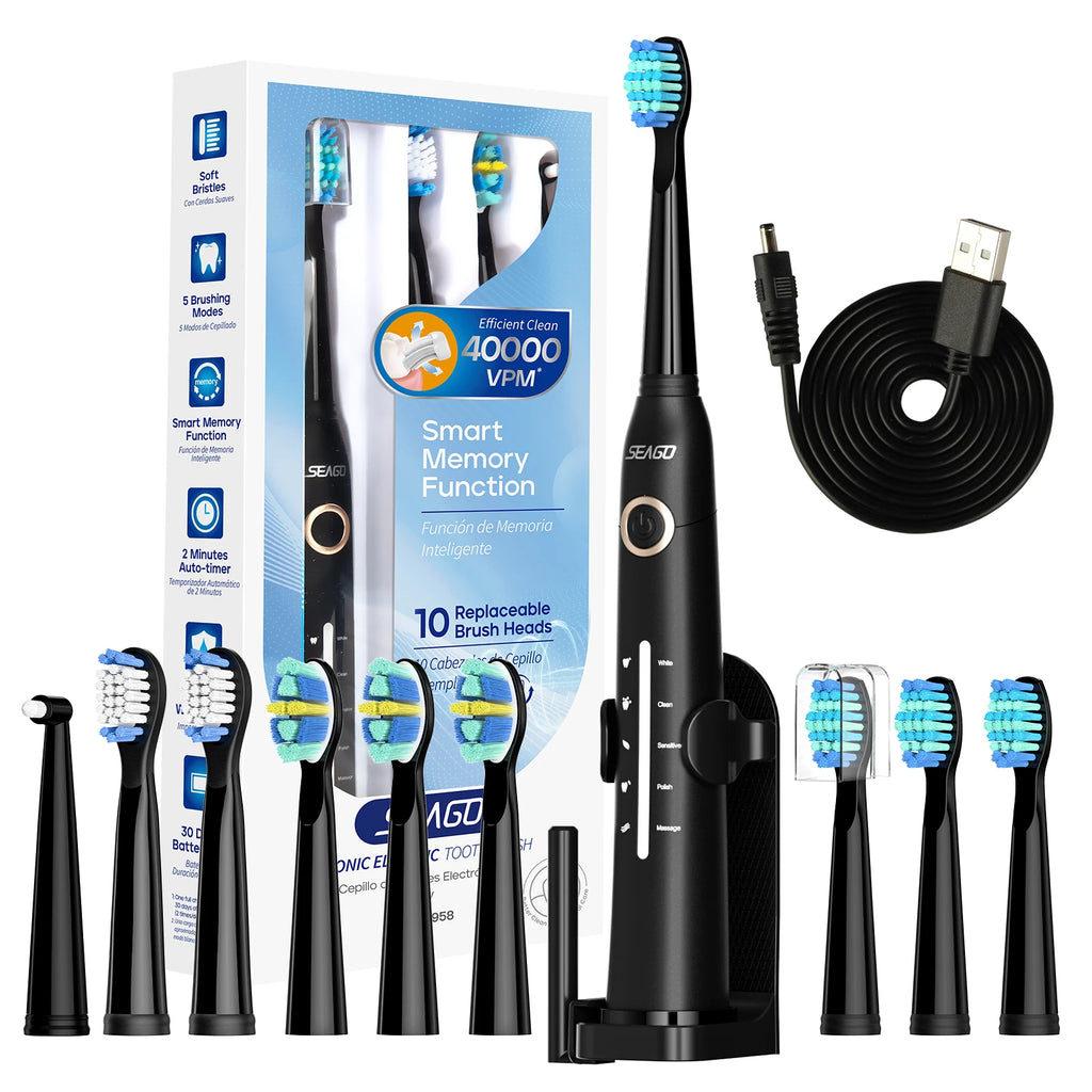 SonicSmile Pro™ – Brosse à Dents Électrique Premium Rechargeable avec 5 Modes de Nettoyage