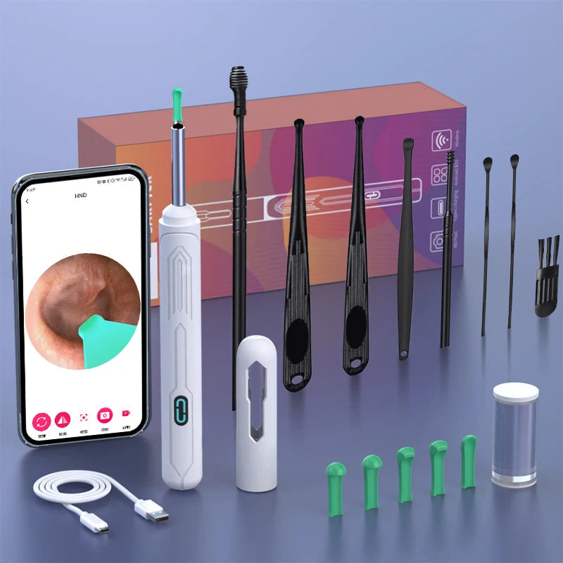 👂 Otoscope Connecté avec Caméra HD – Nettoyeur d’Oreilles Intelligent