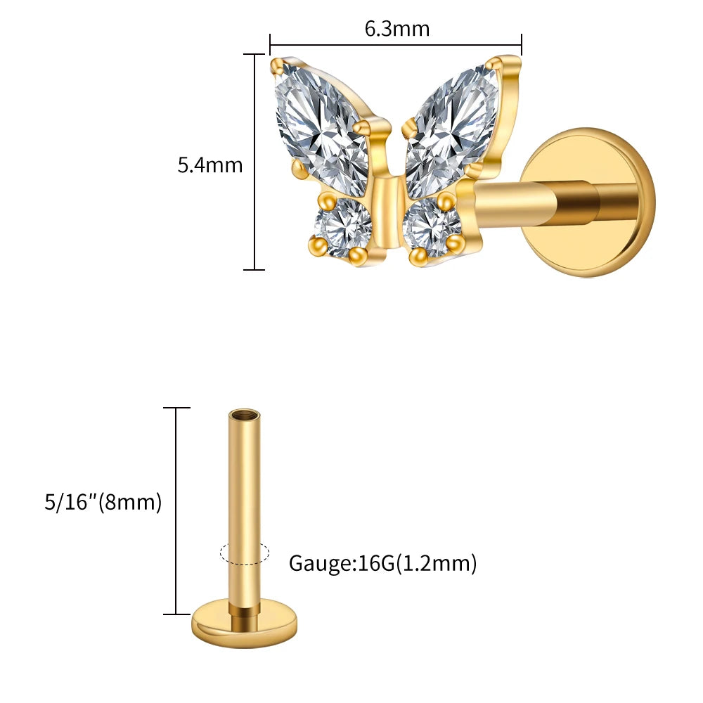 Papillon Prestige™ – Bijou de Piercing Haute Finition