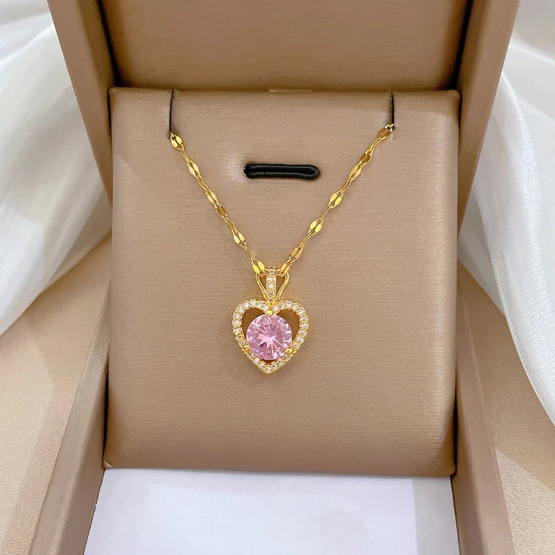 Collier Signature Cœur – Éclat Doré
