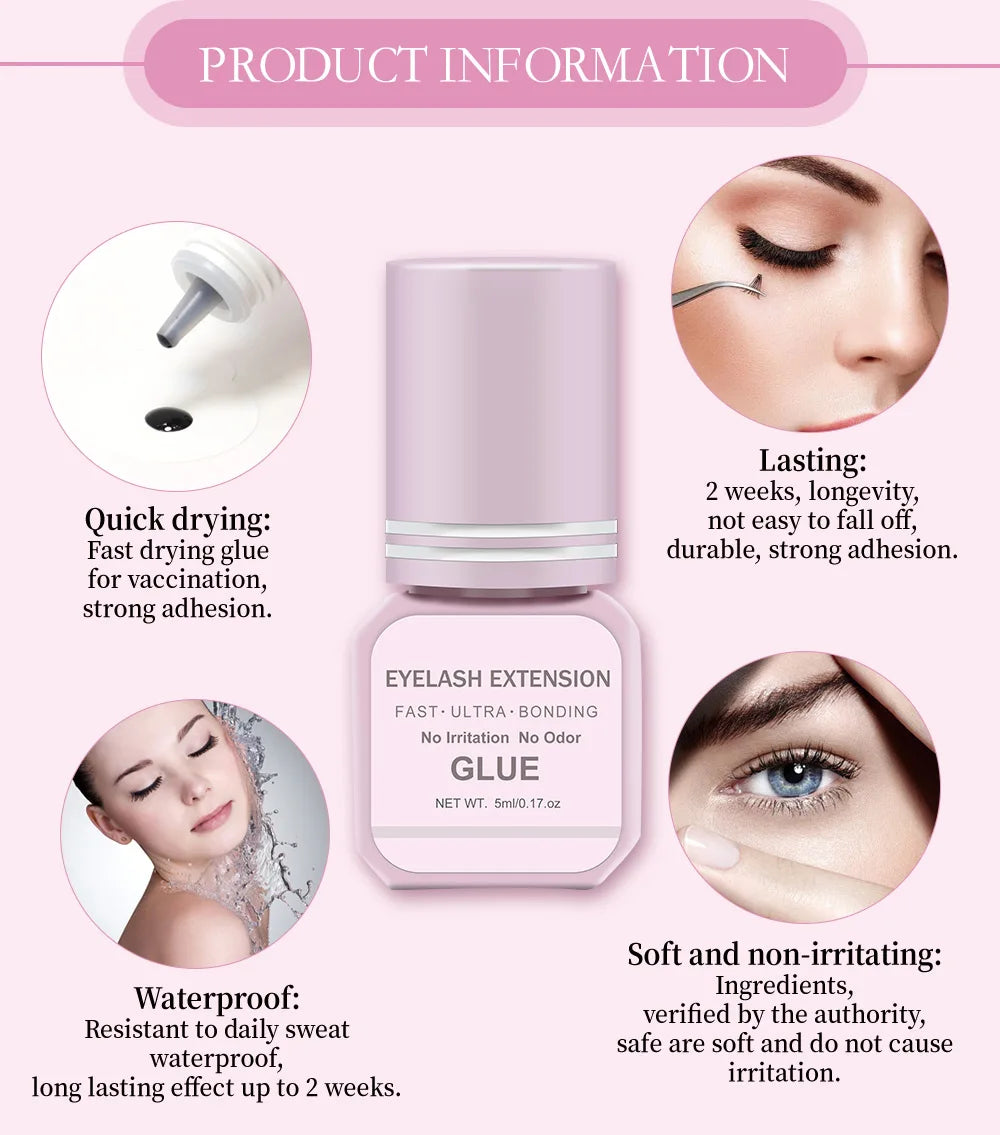 Colle Professionnelle Pour Extensions de Cils - Fixation Forte et Durable
