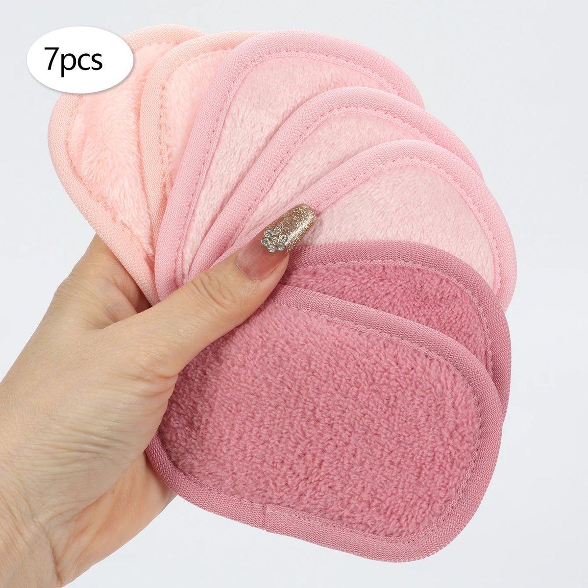 ✨ Disques Démaquillants Réutilisables Premium – Lot de 7 Lingettes Lavables Ultra Douces