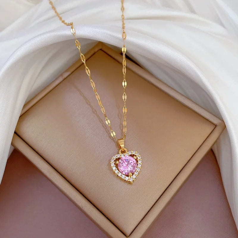 Collier Signature Cœur – Éclat Doré