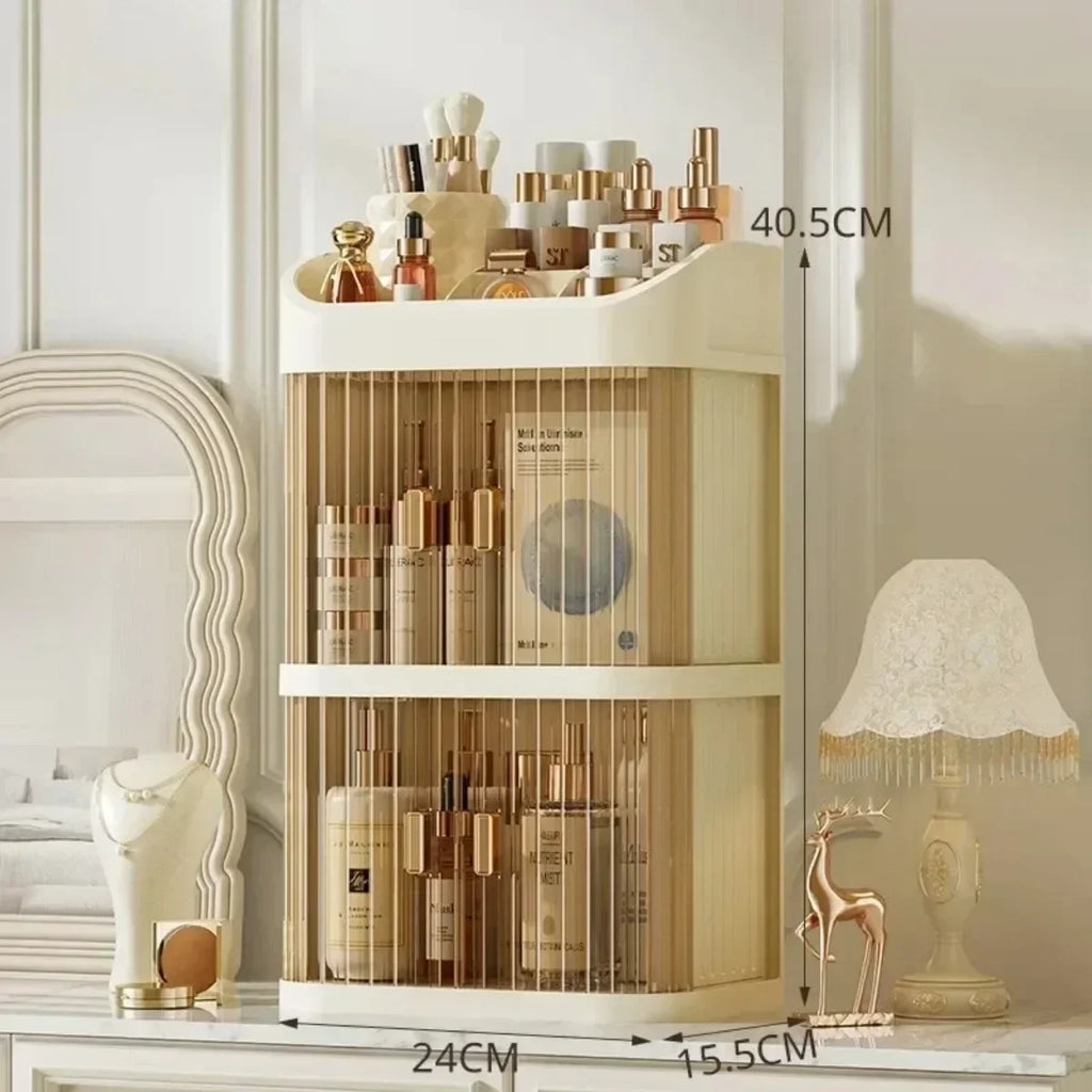 ✨ Organisateur de Maquillage Premium Luxe – Coffret de Rangement Anti-Poussière Grande Capacité avec Tiroirs