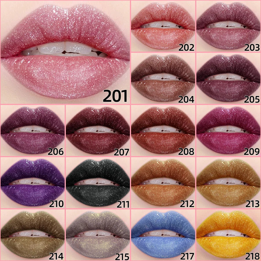 💖 Rouge à Lèvres Liquide Longue Tenue – Brillance Intense & Effet Pailleté