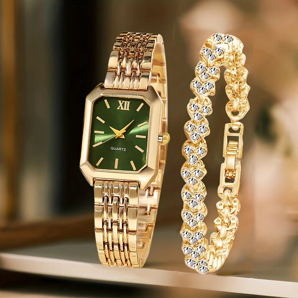 Coffret Montre & Bracelet Femme – Collection Élégance