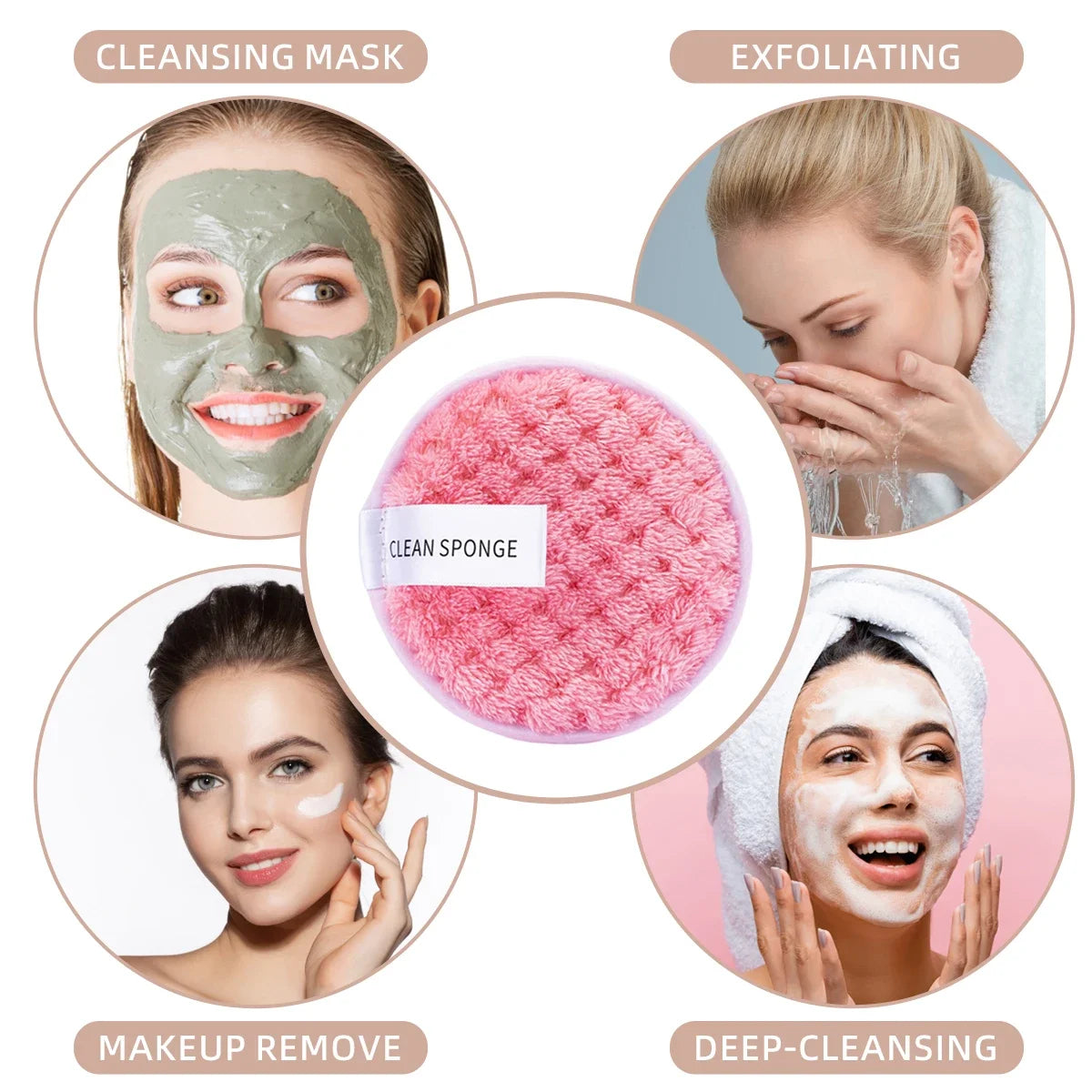 Lingettes Démaquillantes Réutilisables Premium – Microfibre Ultra Douce pour un Démaquillage Parfait