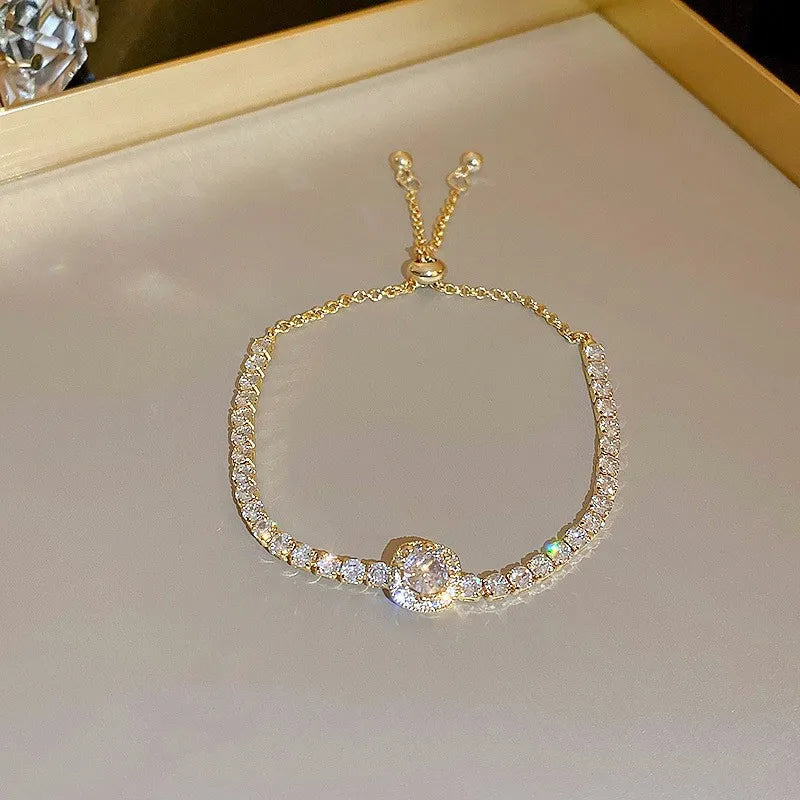 Bracelet Signature Ondulé en Cristal