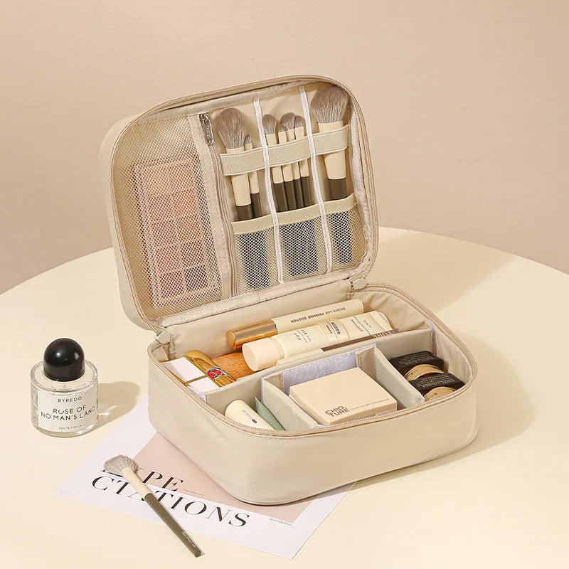 ✨ Trousse de Maquillage Premium Grand Format – Organisateur de Voyage Élégant & Multifonction