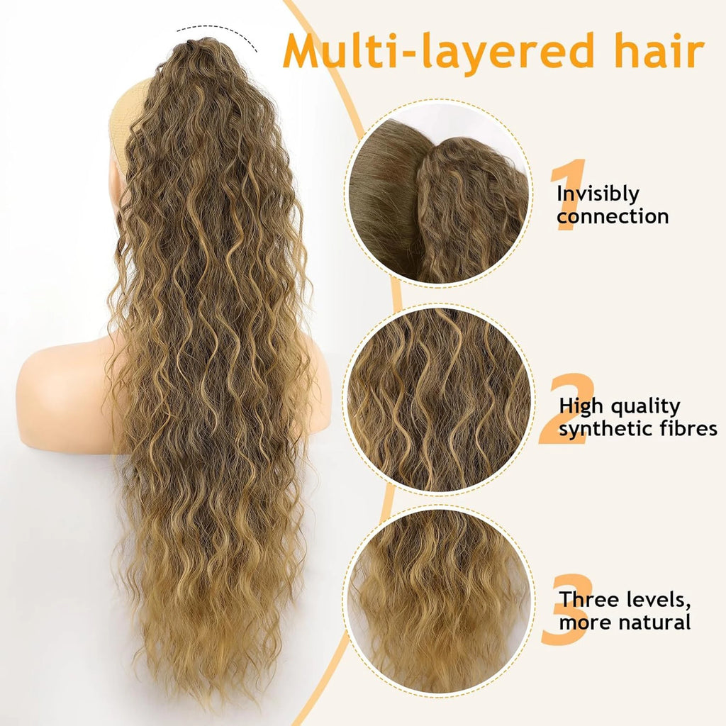 ✨ Queue de Cheval Ondulée de Luxe – Volume Instantané
