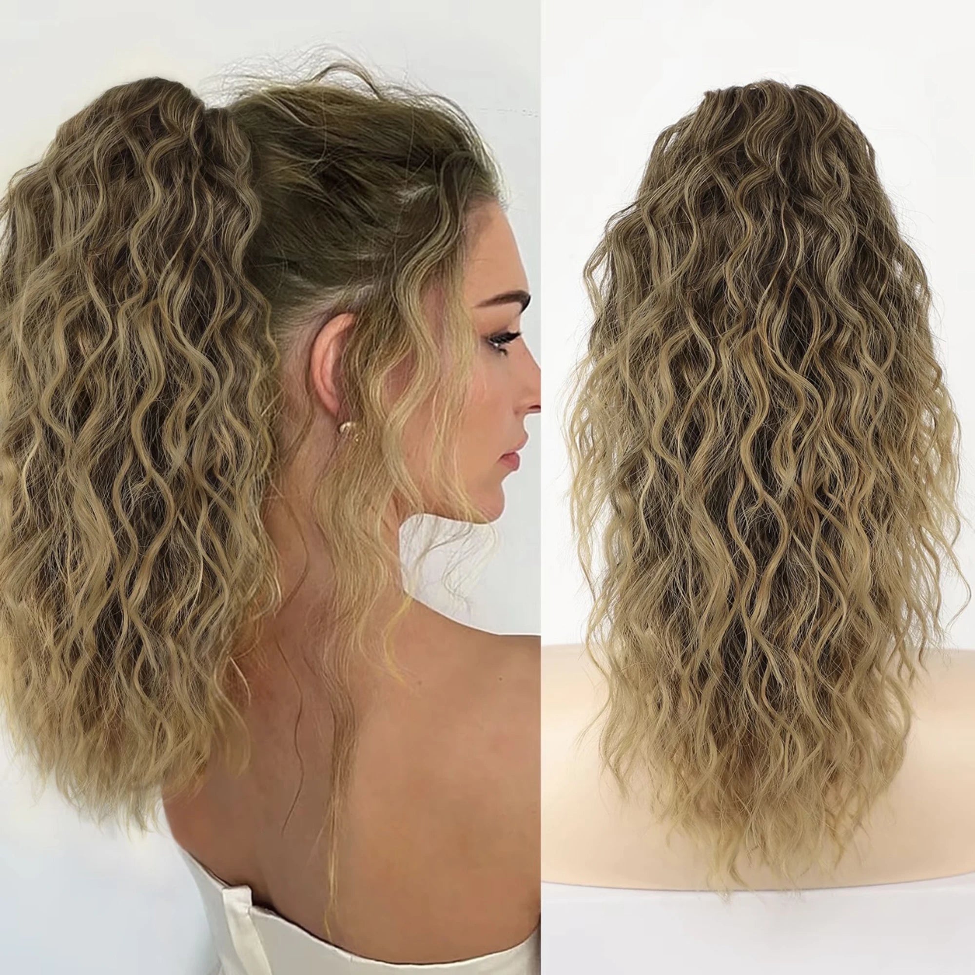 ✨ Queue de Cheval Ondulée de Luxe – Volume Instantané