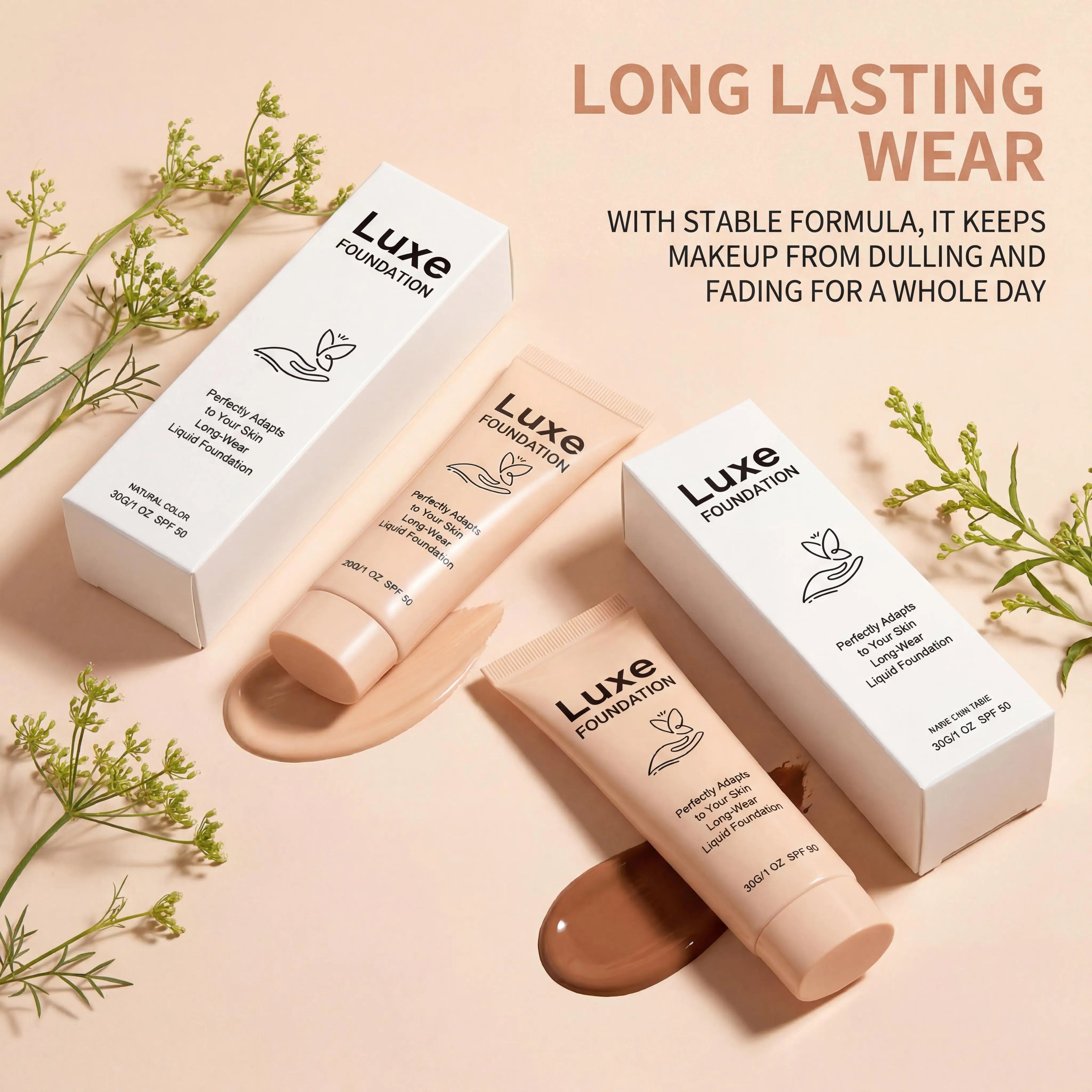 Fond de Teint Haute Perfection SPF 50 – Teint Unifié & Couvrance Naturelle