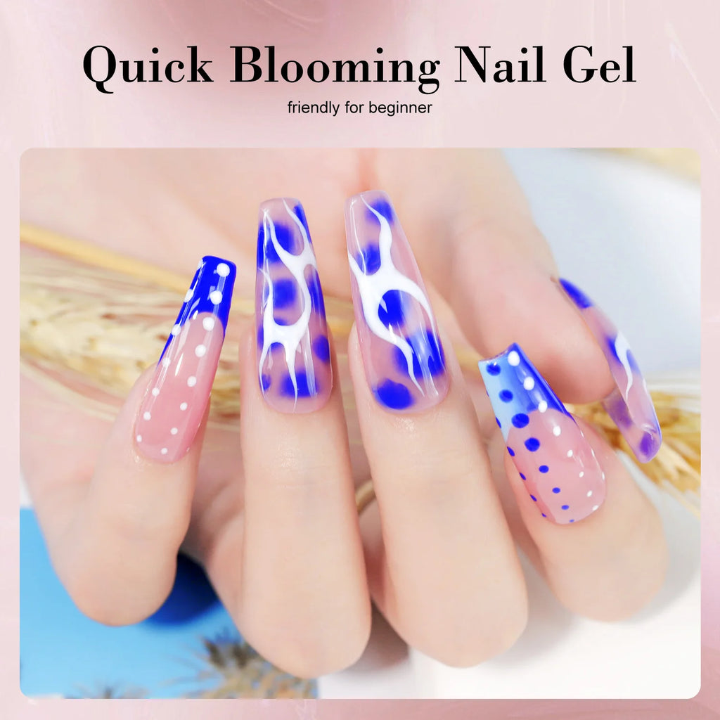 💅 Gel Blooming Premium – Effet Marbre Professionnel & Nail Art Créatif