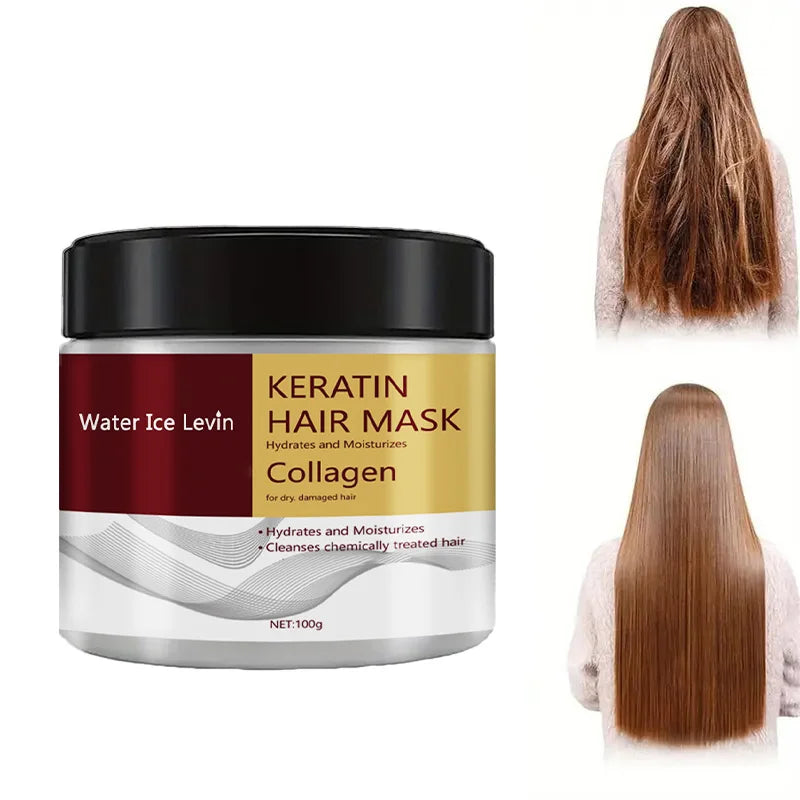 Masque Capillaire à la Kératine et au Collagène – Hydratant, Réparateur et Anti-Frisottis pour Cheveux Abîmés