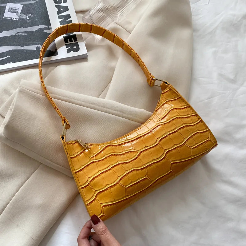 Sac Éclat – Sac à Main Structuré Effet Crocodile