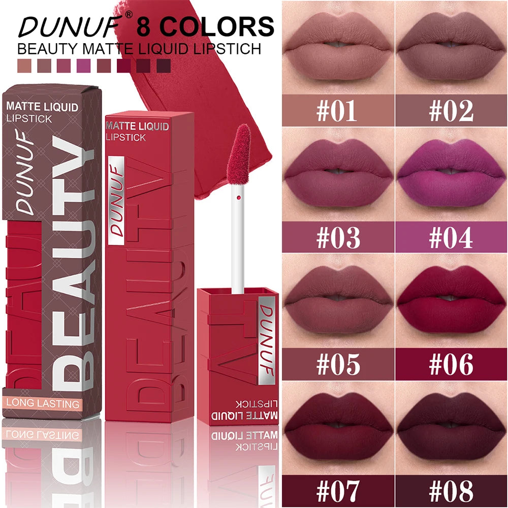 Rouge à Lèvres Velours Mat-Finition Elégante et Longue Durée