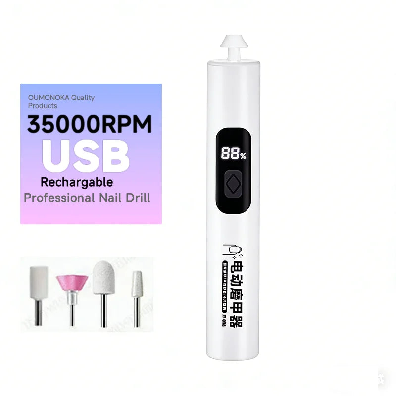 ✨ Ponceuse Électrique Professionnelle pour Ongles – Kit Manucure & Pédicure Rechargeable