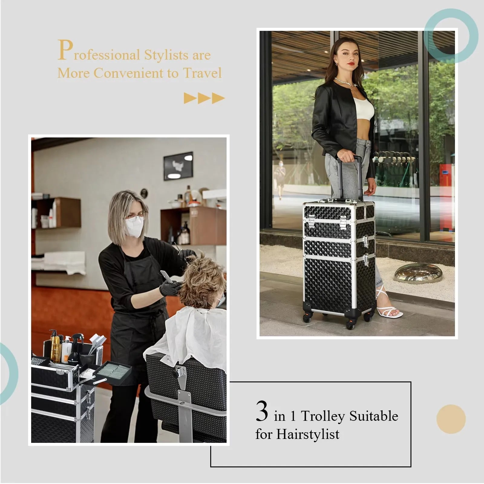 💼 Valise Professionnelle Prestige™ – Trolley Cosmétique de Luxe avec Grande Capacité