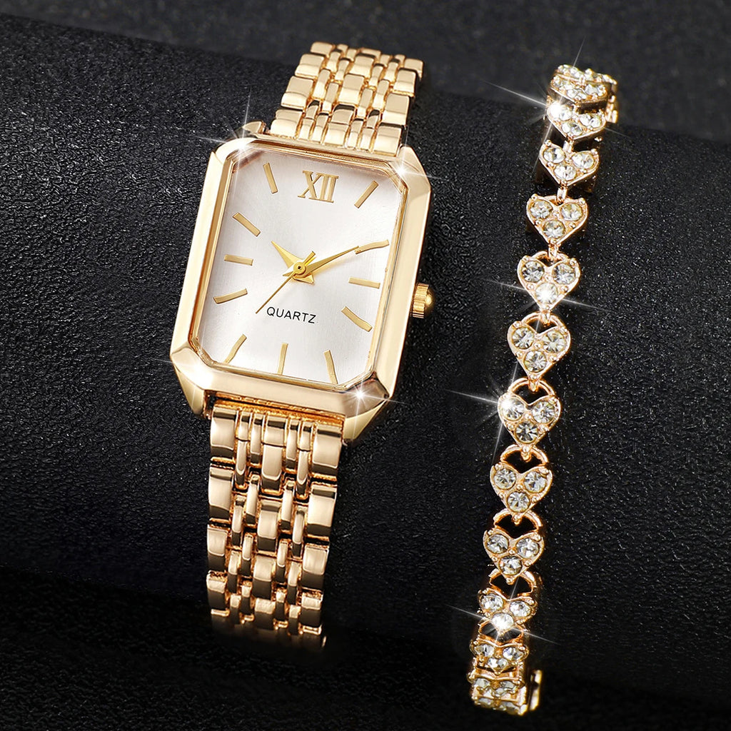 Coffret Montre & Bracelet Femme – Collection Élégance
