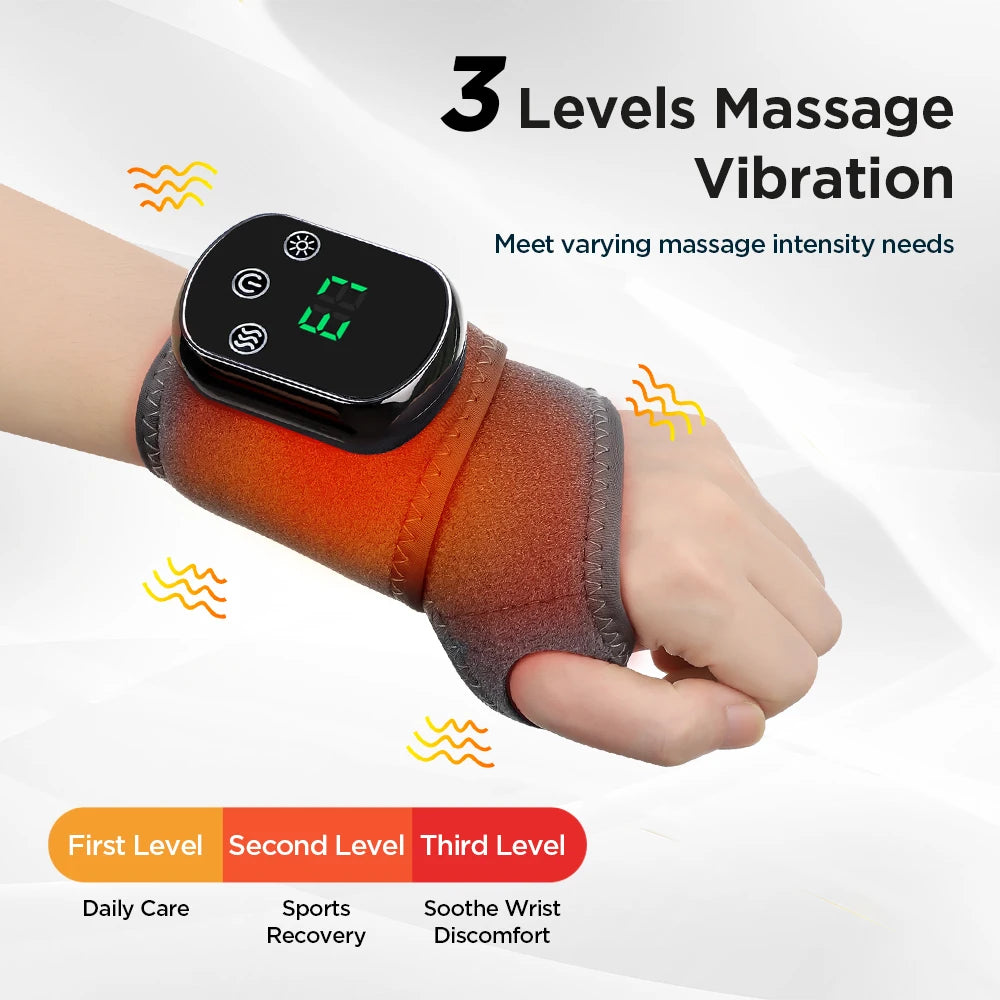 Signature ThermoFlex™ – Bracelet de Massage Chauffant Rechargeable pour Poignet, Main et Cheville