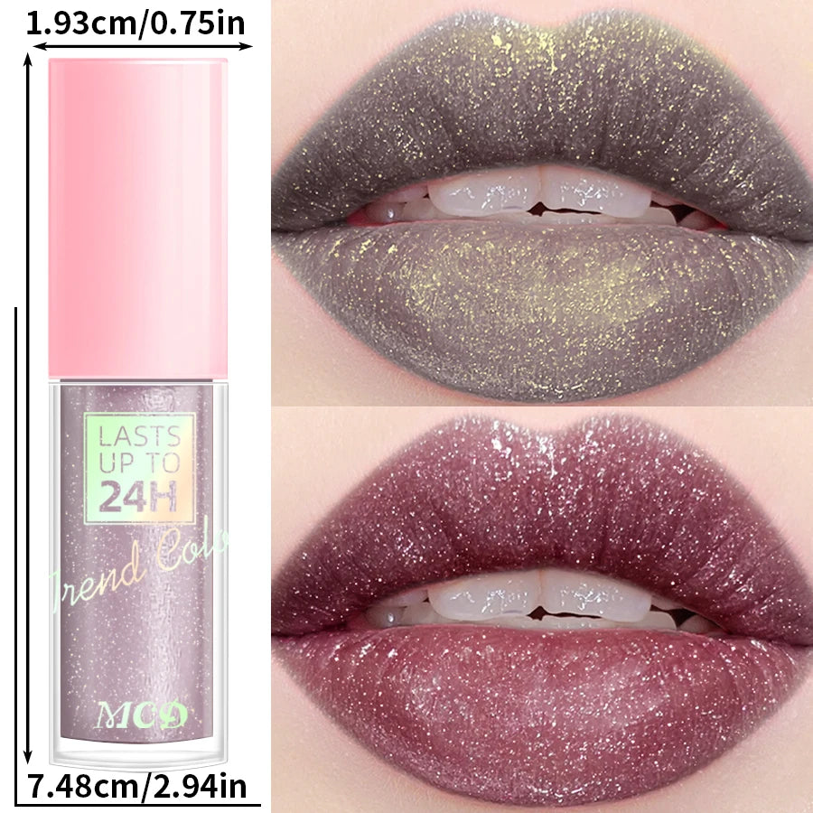 💖 Rouge à Lèvres Liquide Longue Tenue – Brillance Intense & Effet Pailleté