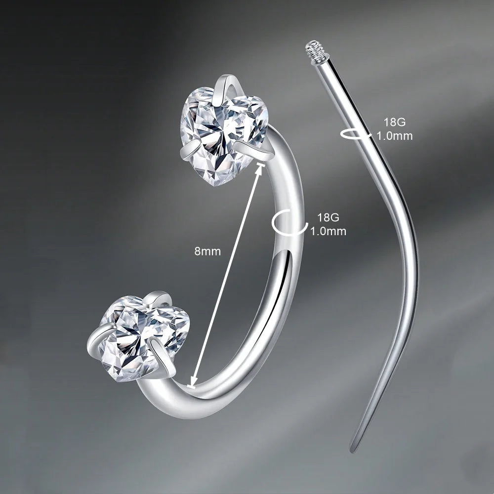 Collection Prestige™ – Piercings en Acier Inoxydable & Zircon Cubique
