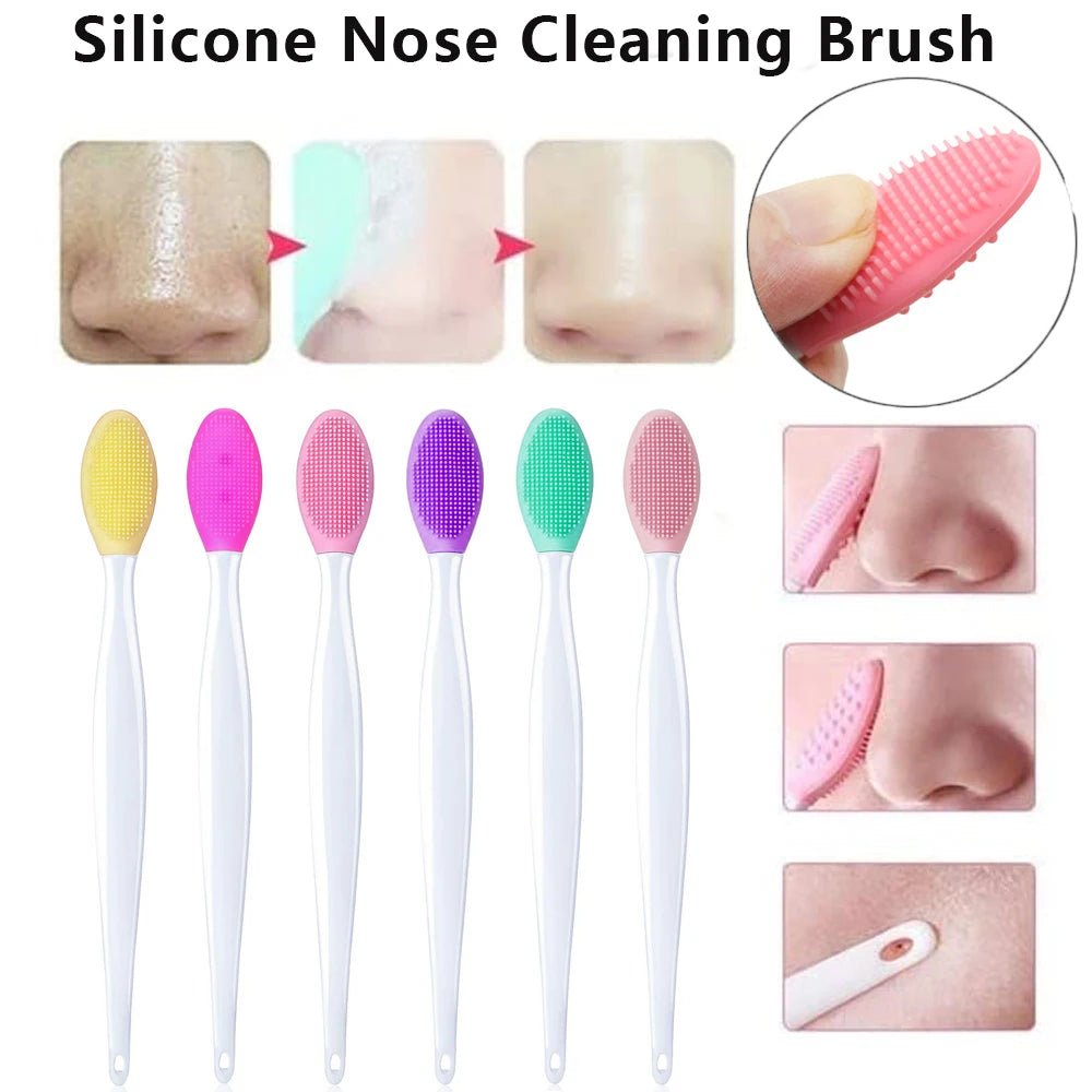 Brosse Exfoliante en Silicone pour le Visage & le Nez – Nettoyage en Profondeur des Pores et Points Noirs