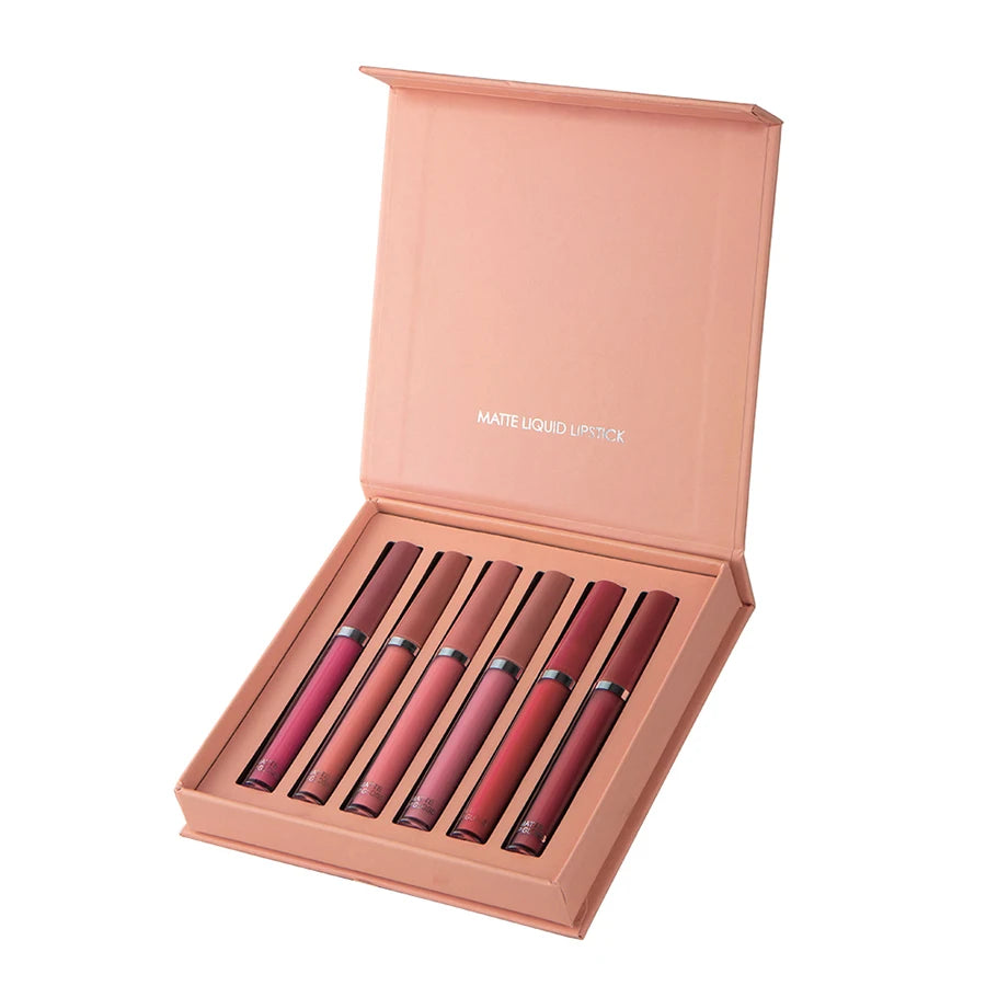 * Coffret Prestige de 6 Rouges à Lèvres Mats Longue Tenue – Édition Cadeau