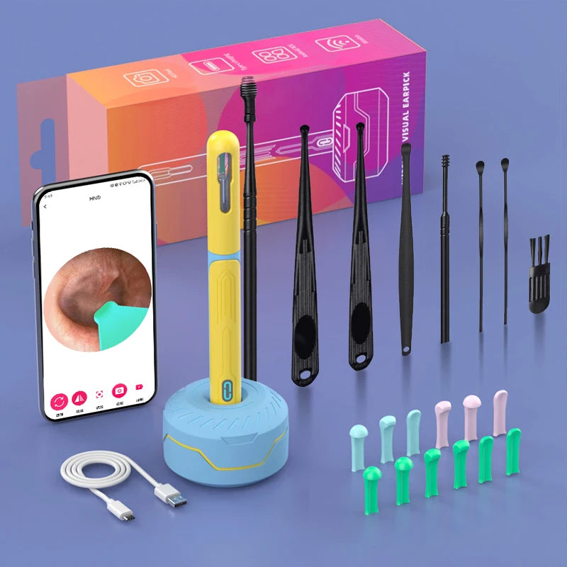 ✨ Otoscope HD avec Caméra – Kit de Nettoyage des Oreilles USB-C