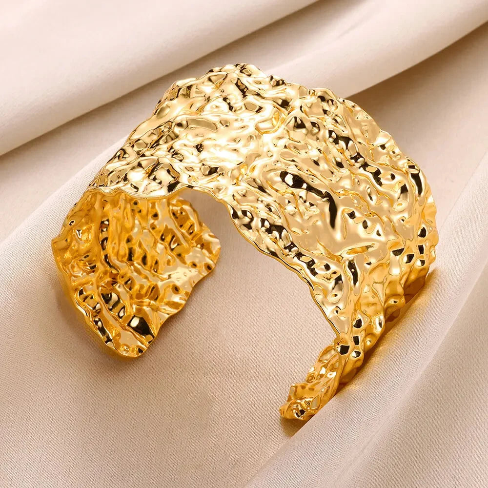 Jonc Impérial – Bracelet Doré Femme en Acier Inoxydable
