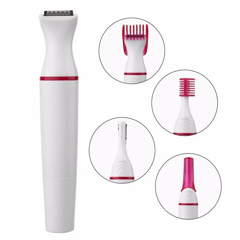 👑 BeautyPrecision Pro™ | Kit Épilateur Électrique 5-en-1 Premium – Visage, Sourcils, Maillot & Corps ✨💎