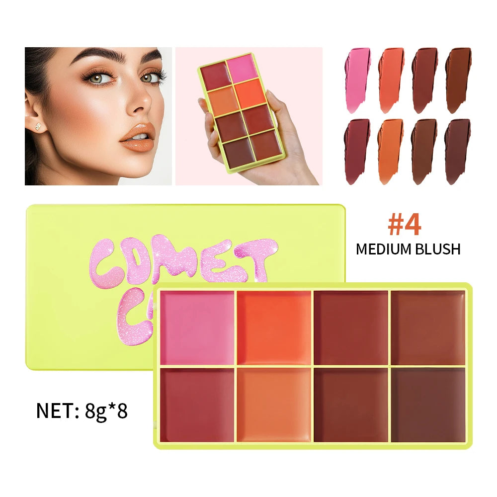 Éclat Paris™ – Palette Visage & Regard 4-en-1 | Fini Satiné • Longue Tenue • Haute Pigmentation