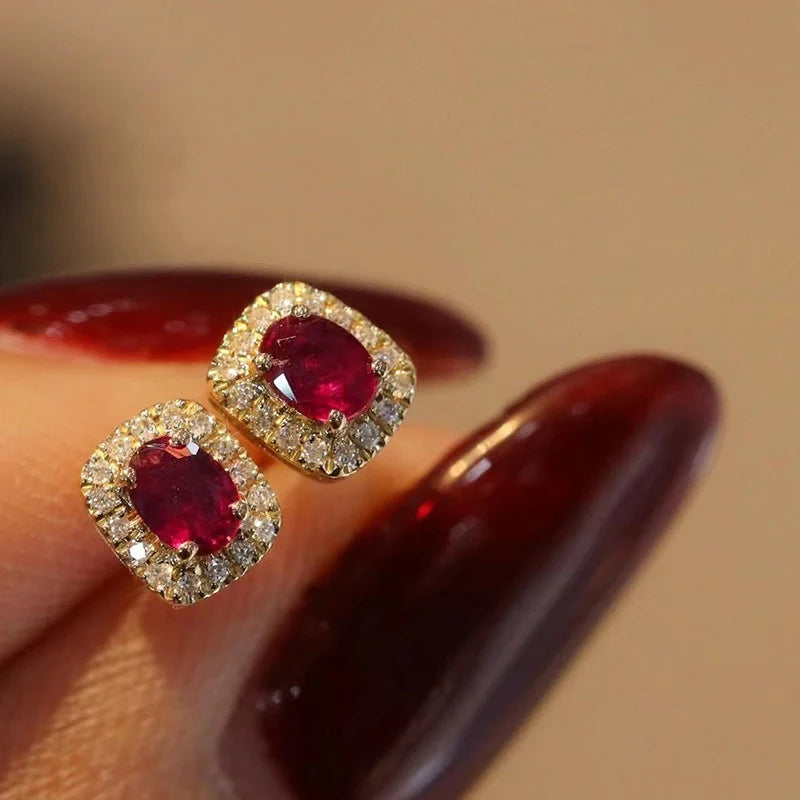 Boucles d’Oreilles Élégance en Zircon Cubique – Finition Dorée