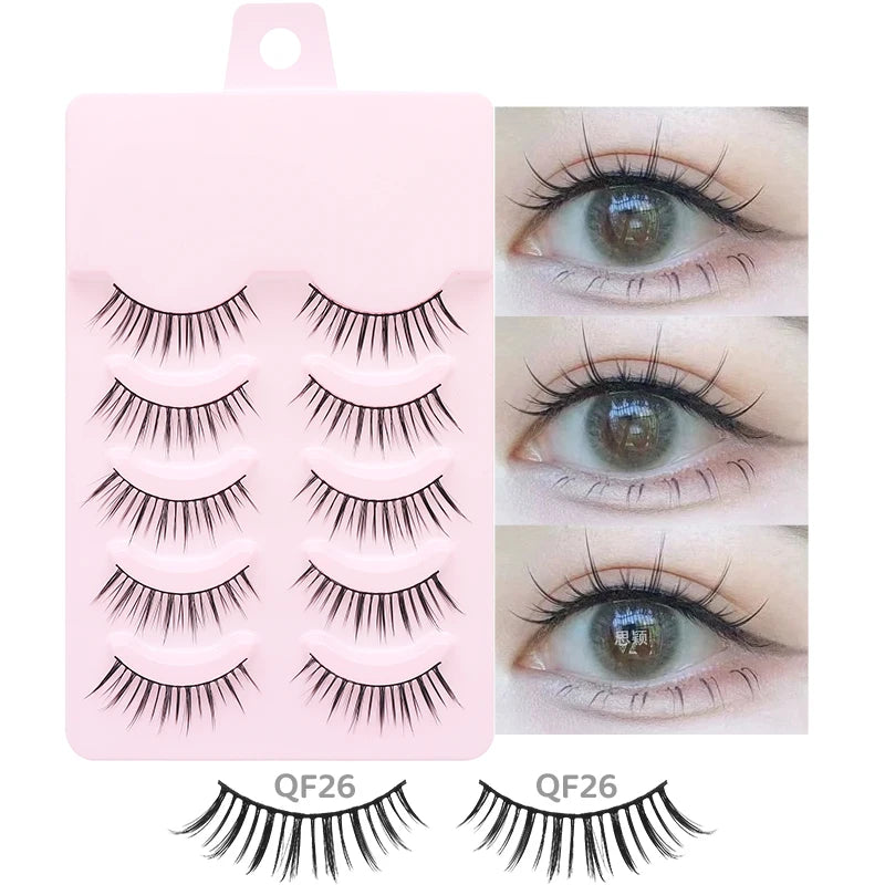Faux Cils Naturels Réutilisables - Lot de 5 Paires