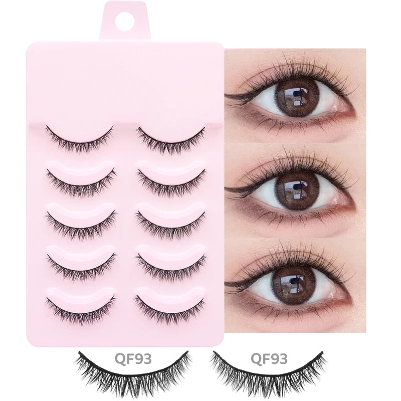 Faux Cils Naturels Réutilisables - Lot de 5 Paires