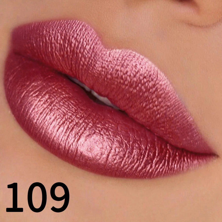 Rouge à Lèvres Métallique Hydratant – Brillance Intense & Couleur Vibrante