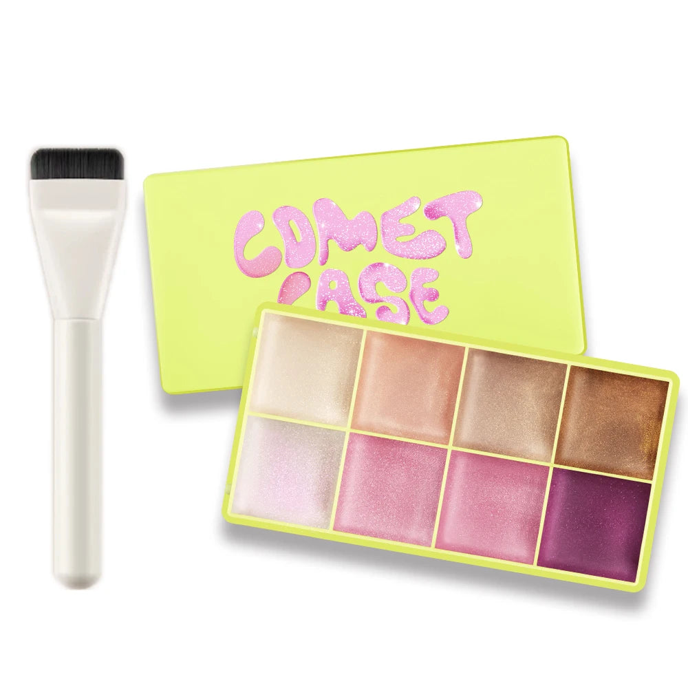 Éclat Paris™ – Palette Visage & Regard 4-en-1 | Fini Satiné • Longue Tenue • Haute Pigmentation