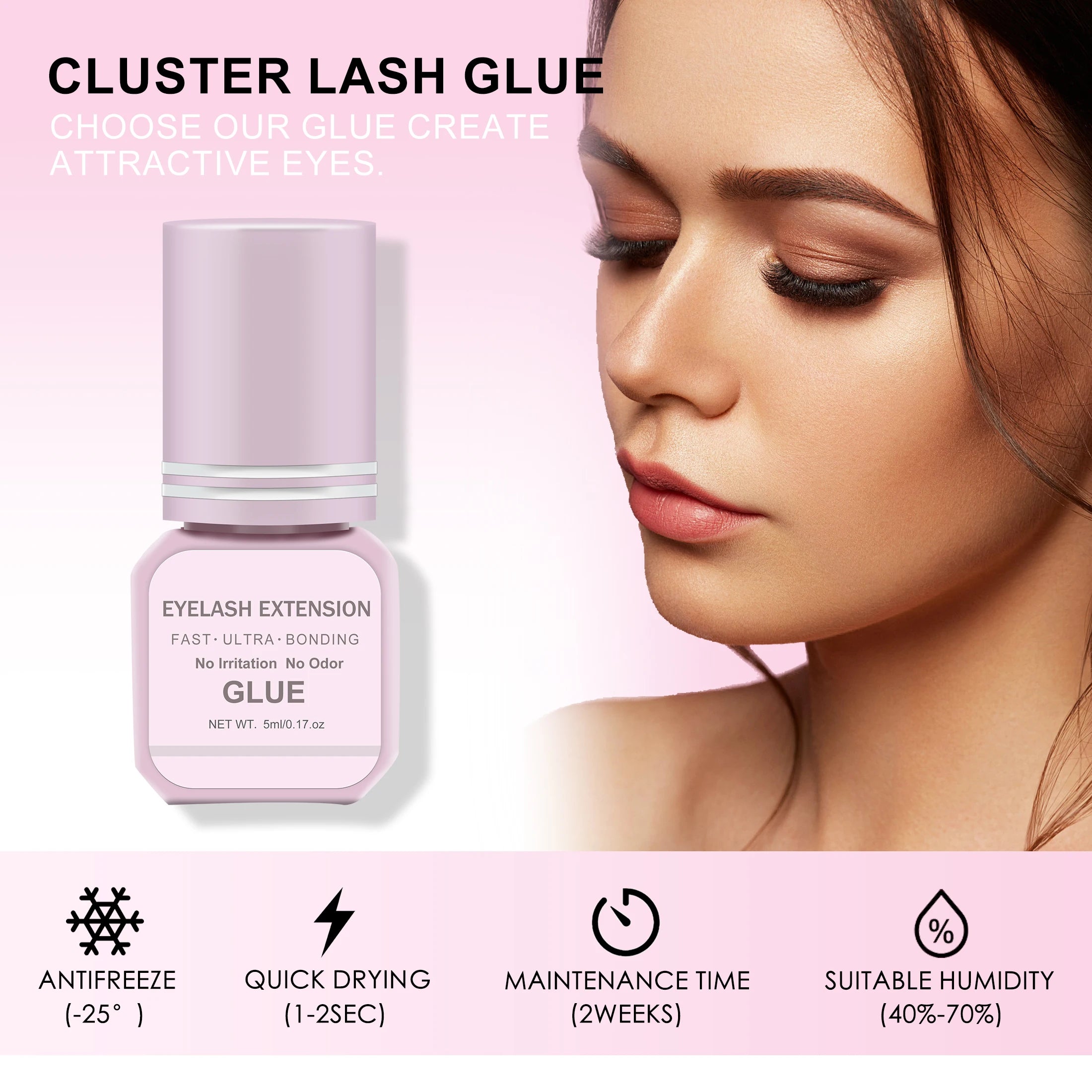 Colle Professionnelle Pour Extensions de Cils - Fixation Forte et Durable