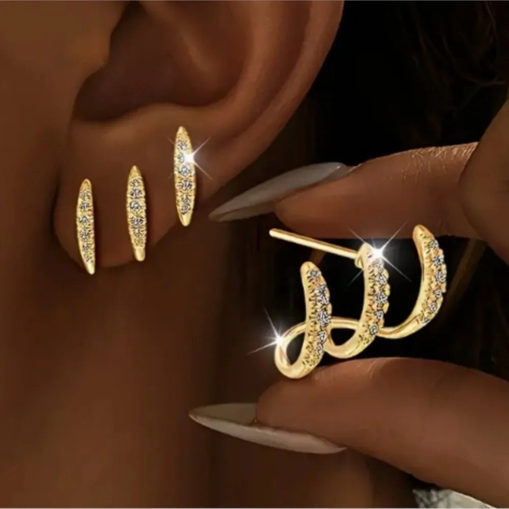 Collection Élégance™ – Boucles d’Oreilles Aura Scintillante