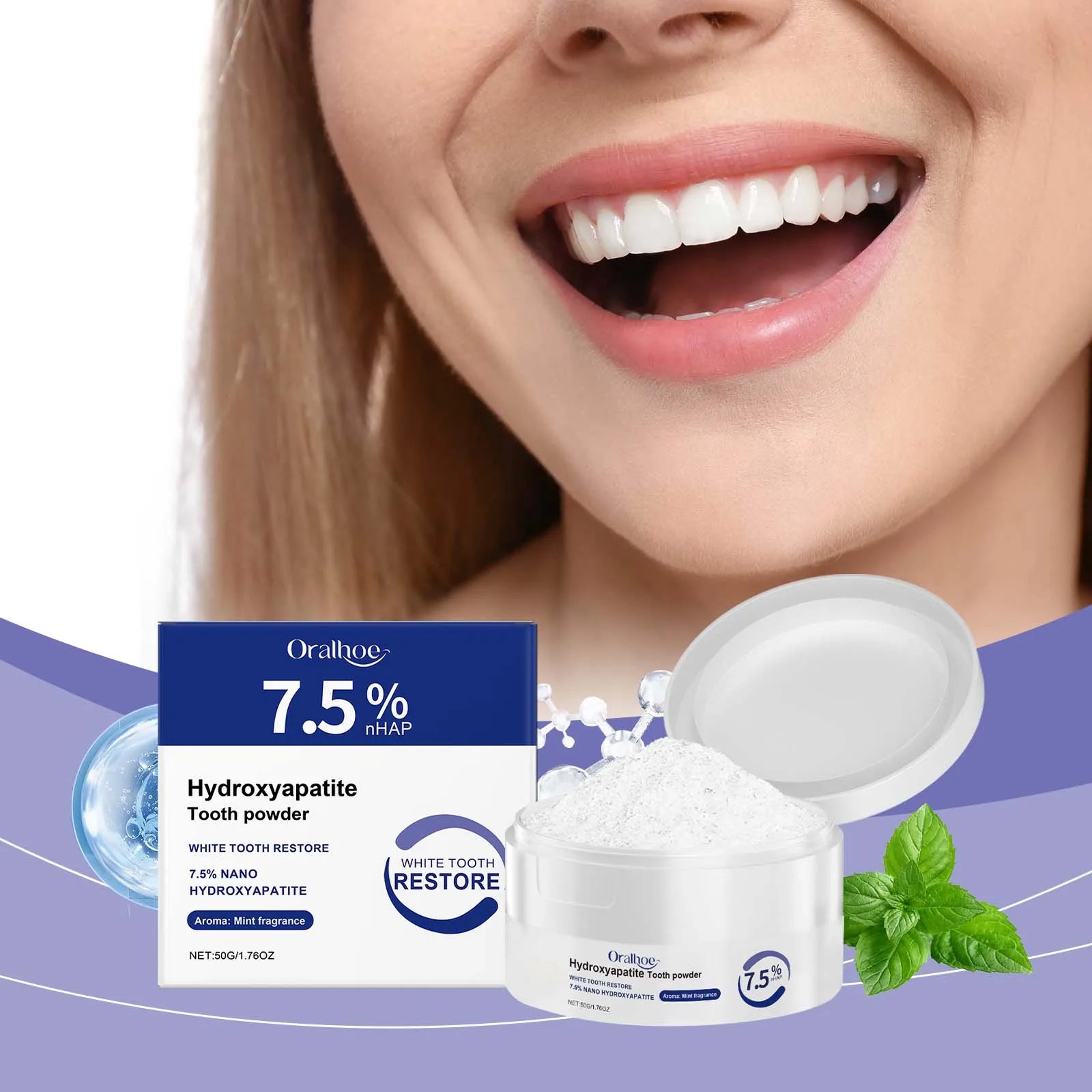 Poudre Blanchissante Luxe – Soin Dentaire Premium pour un Sourire Éclatant & une Fraîcheur Intense ✨🦷
