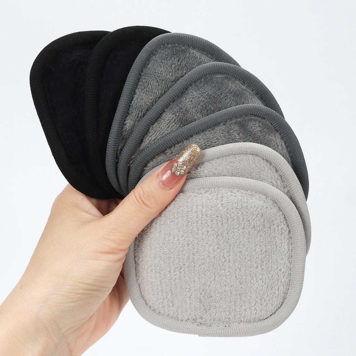 ✨ Disques Démaquillants Réutilisables Premium – Lot de 7 Lingettes Lavables Ultra Douces