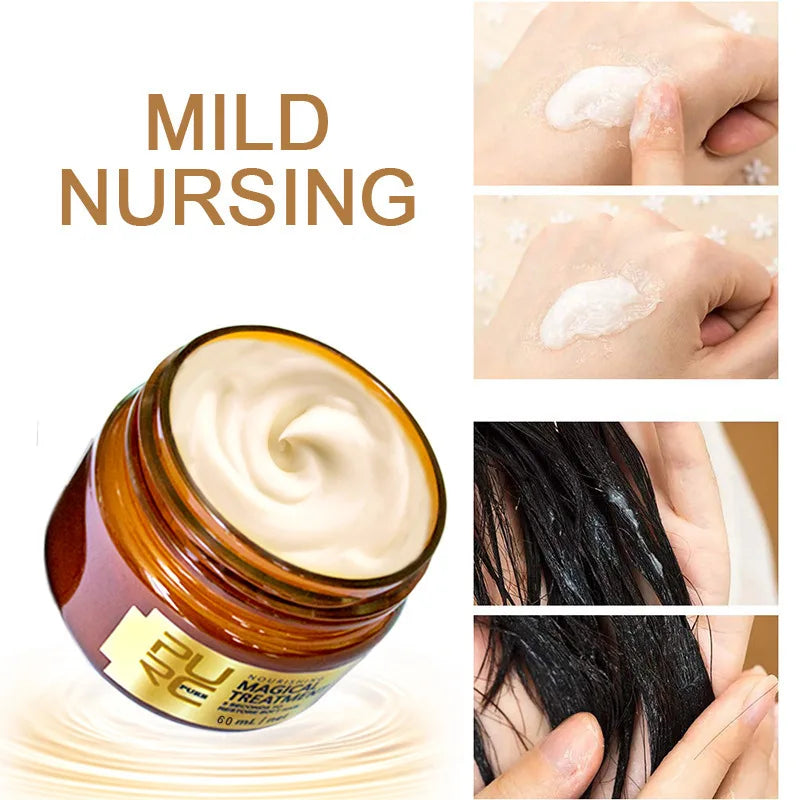 Masque Capillaire PURC Réparateur Intensif – Soin Hydratant Anti-Casse pour Cheveux Secs et Abîmés